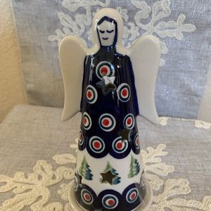 Polish Pottery Luminary Angel Tea light NEW